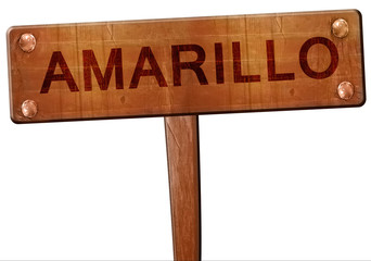 amarillo road sign, 3D rendering