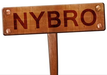 Nybro road sign, 3D rendering