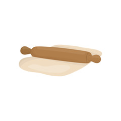 wooden rolling pin icon vector illustration graphic design