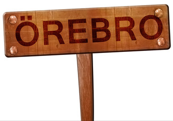 Orebro road sign, 3D rendering