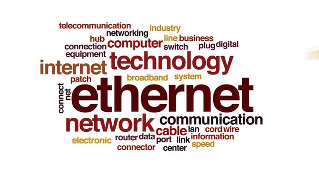Ethernet animated word cloud.