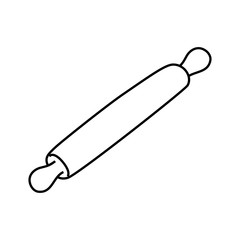 wooden rolling pin icon vector illustration graphic design