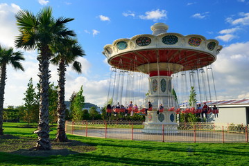 Carousel in Sochi Park. Krasnodar region. Russia