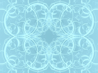 3D illustration, background from circles and balls abstraction.