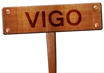 Vigo road sign, 3D rendering