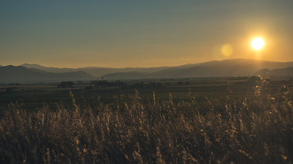Countryside sunset.