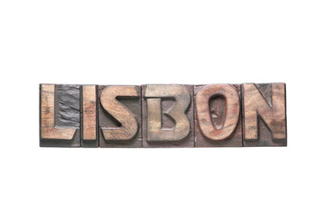 Plakat LISBON word isol