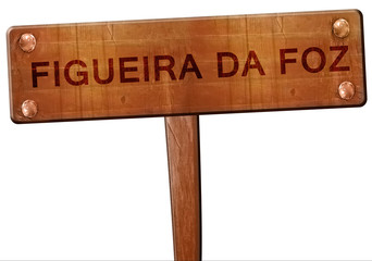 Figueira da foz road sign, 3D rendering