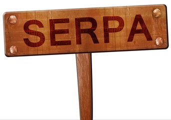 Serpa road sign, 3D rendering