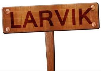 Larvik road sign, 3D rendering