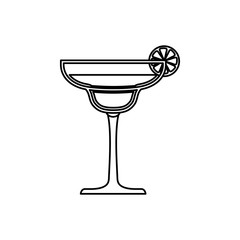 Cocktail glass cup icon vector illustration graphic design