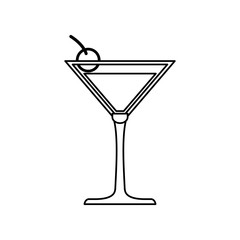 Cocktail glass cup icon vector illustration graphic design