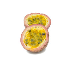 Passion fruit. Half isolated on white background