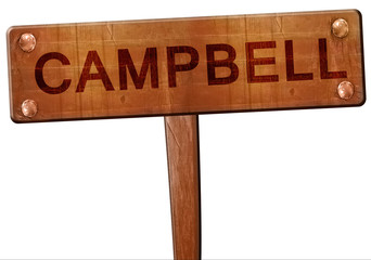 campbell road sign, 3D rendering