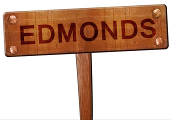 edmonds road sign, 3D rendering