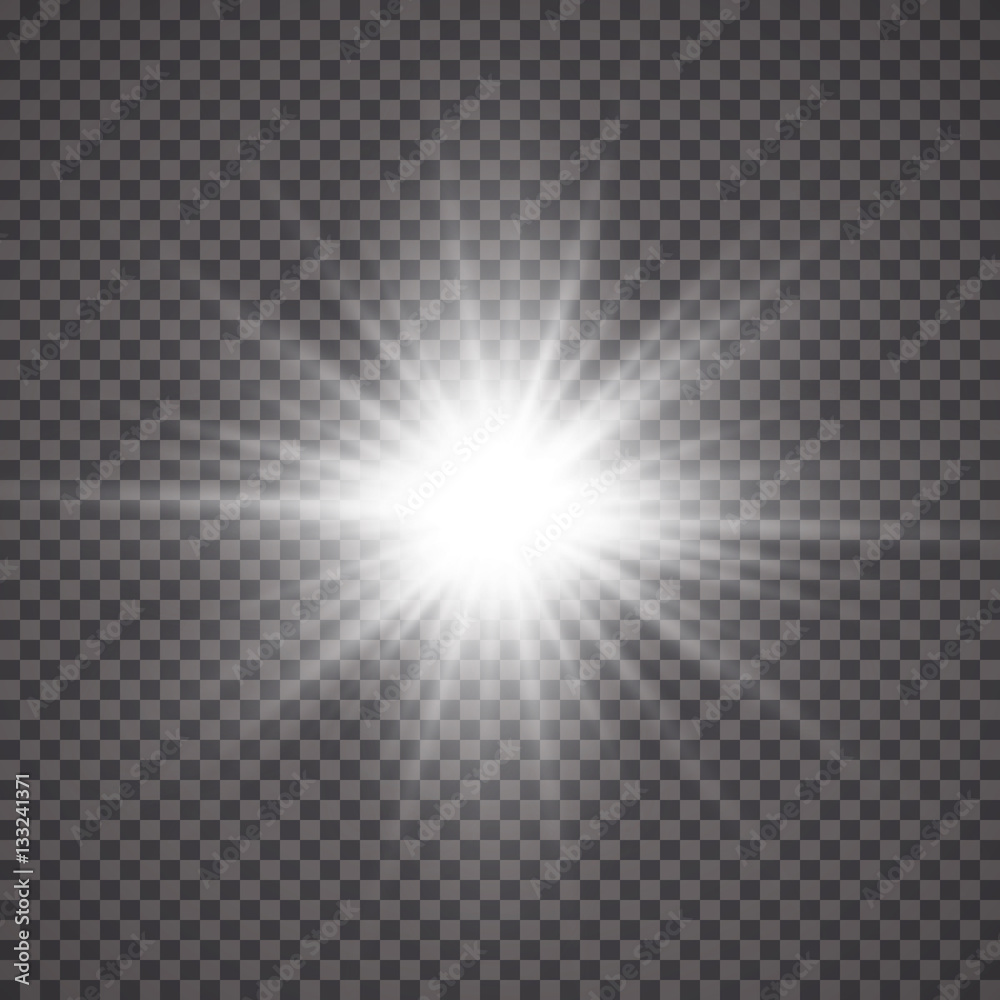 Canvas Prints glow light effect. starburst with sparkles on transparent background. vector illustration. sun