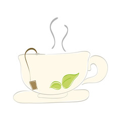 Delicious tea cup icon vector illustration graphic design