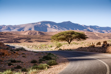 Mountains at the road from Tata to Tagmoute, Morocco