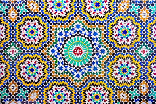 Islamic mosaic Moroccan style useful as background