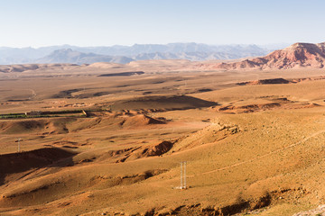 Landscape near Tinerhir at the road to the Gorges du dades, Moro