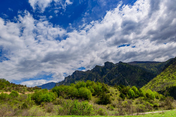 Obraz premium Amazing mountain landscape with dramatic clouds, Armenia
