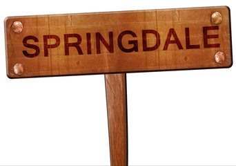 springdale road sign, 3D rendering