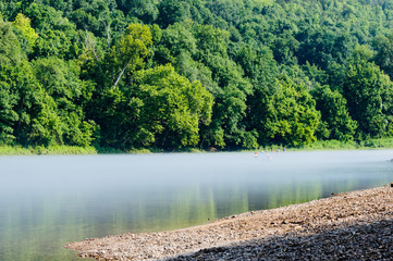 White River Fishing in Fog