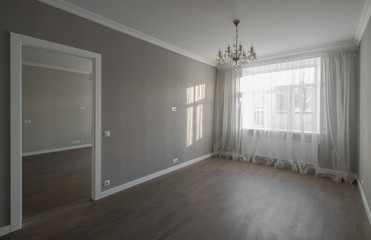 Modern contemporary interior. Emty flat.