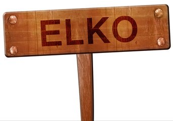 elko road sign, 3D rendering