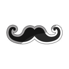 Vintage gentleman mustache icon vector illustration graphic design