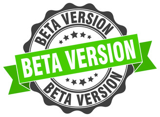 beta version stamp. sign. seal