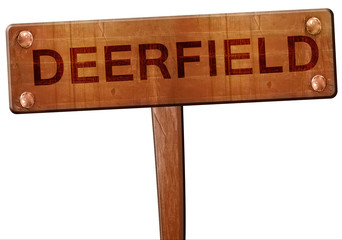 deerfield road sign, 3D rendering