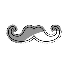 Vintage gentleman mustache icon vector illustration graphic design