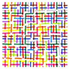 Colorful intersection dotted line pattern
