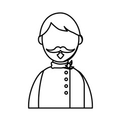 Chef male profile icon vector illustration graphic design