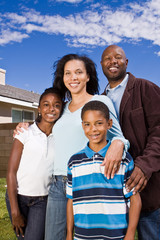Portrait of a happy African American family.