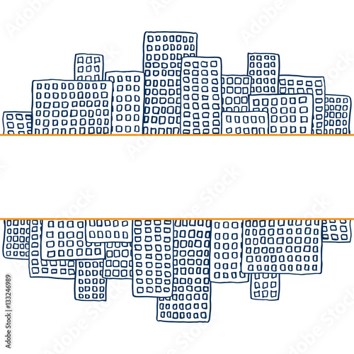 "Blocks of flats template, hand drawn vector illustration" Stock image ...