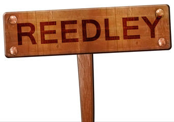 reedley road sign, 3D rendering