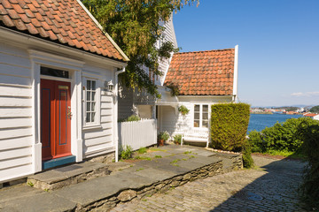 Old houses at Stavanger, Norway