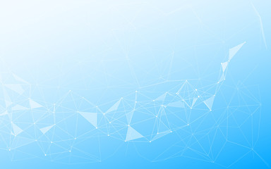 Abstract Polygonal Space Background with Connecting Dots and Lines. Low Poly Vector Illustration