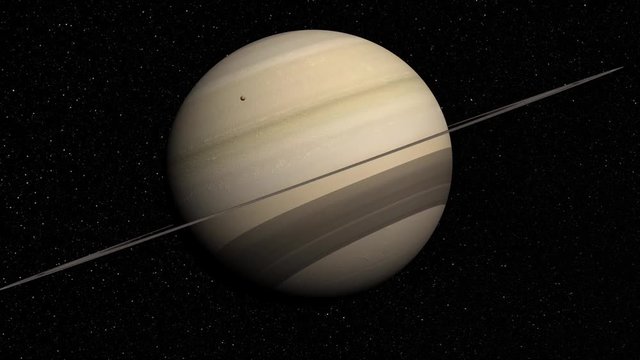 3d rendered animation of the planet Saturn