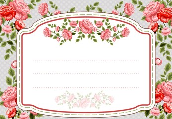 card with flowers and place for text