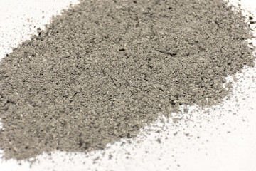 Ahses, a pile of ash isolated on a white background