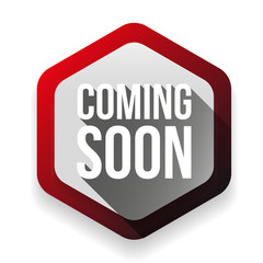 Coming Soon blue ribbon vector
