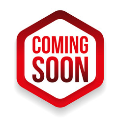 Coming Soon blue ribbon vector