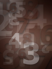 retro style numbers-background in grunge style