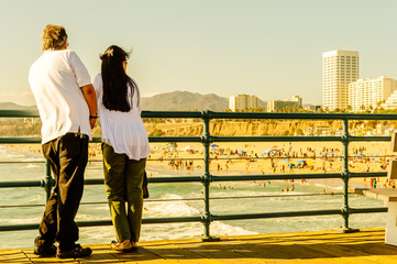 Santa Monica Pier - California - obrazy, fototapety, plakaty