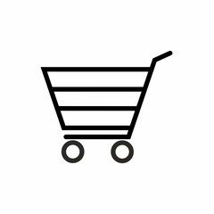 Shopping cart icon vector design isolated on white background.
