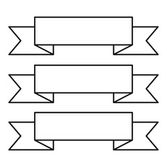 Plain ribbons icon, outline style