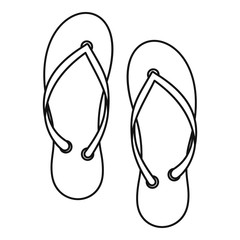 Flip flop icon, outline style
